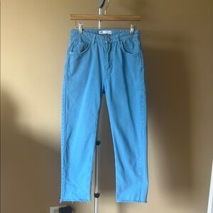 Blue Jeans, high rise, cropped